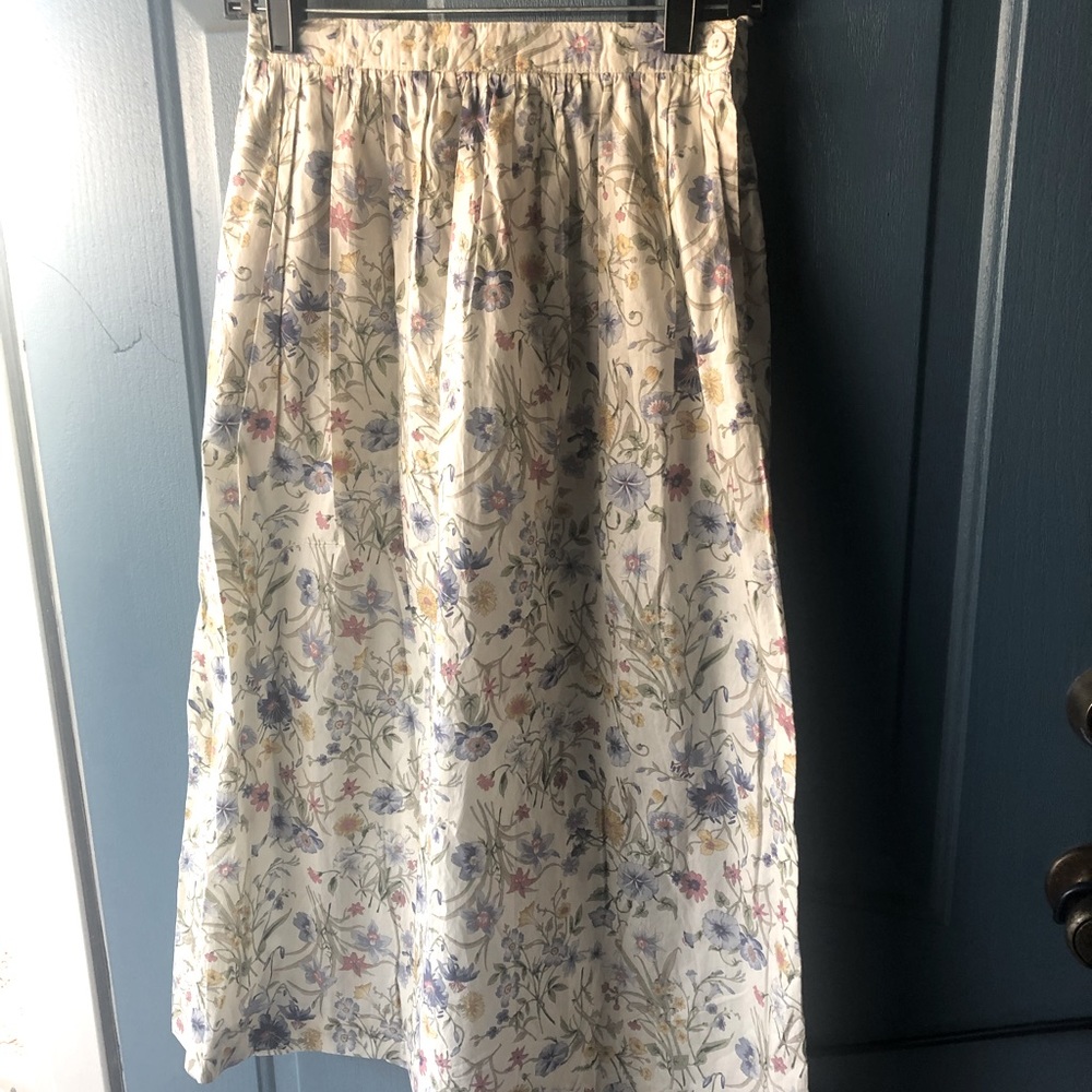 Ivory Floral Skirt